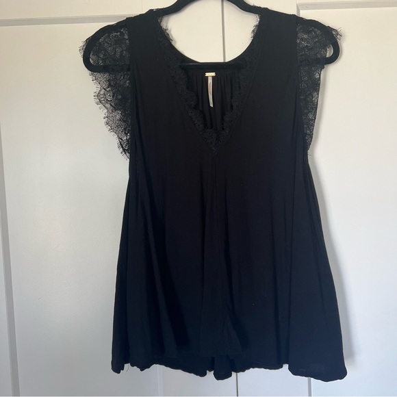 Free People Lovin’ on You Black Lace Tank Top Size Small - Picture 7 of 9